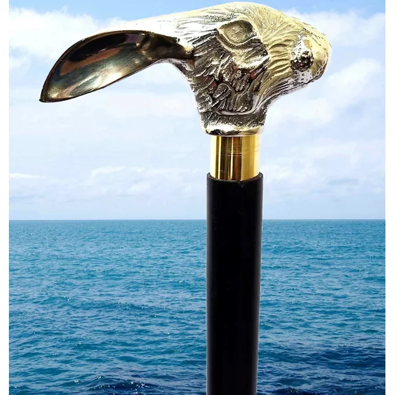 Wooden Rabbit Head Handle Antique Vintage Victorian Walking Cane