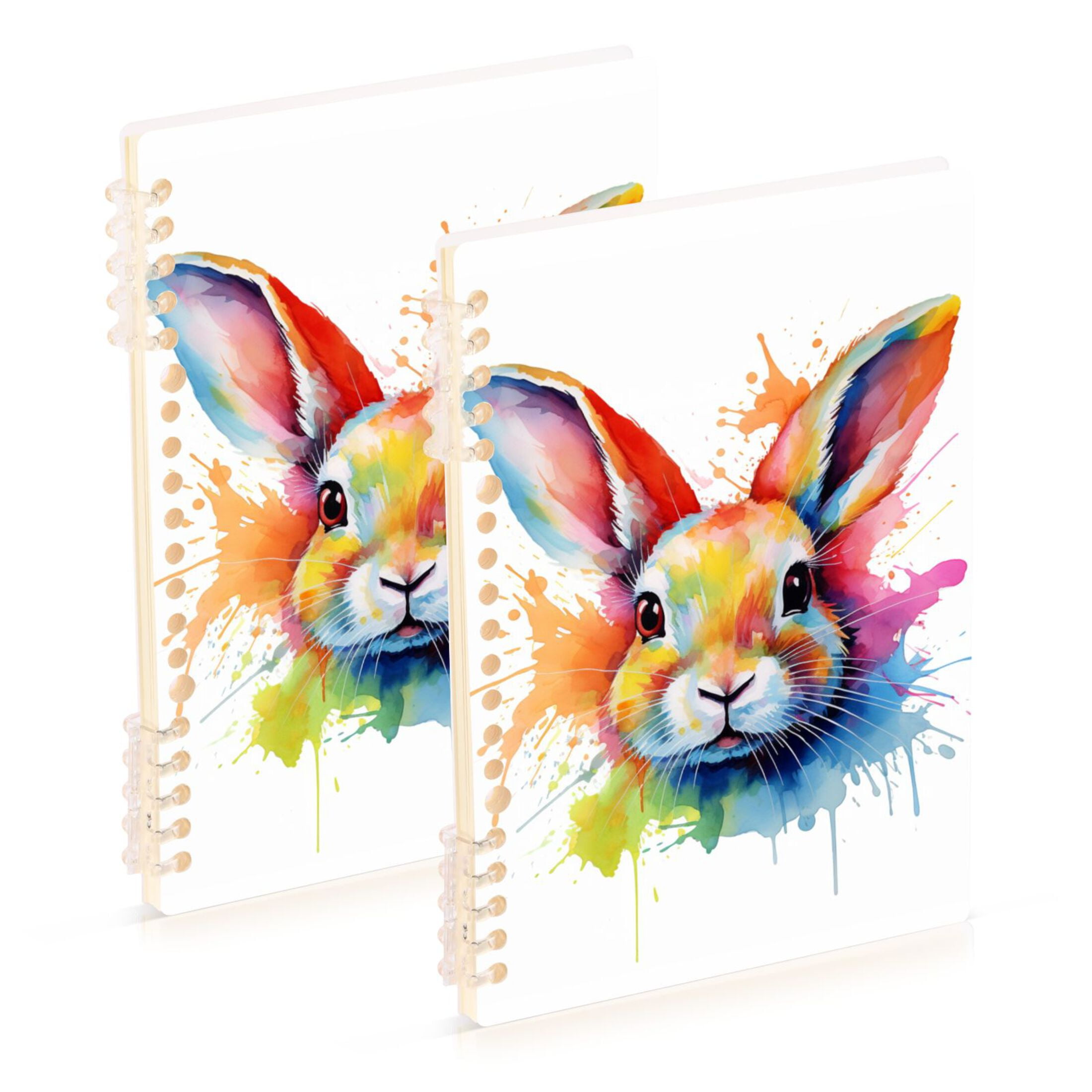 Rabbit Head Ring Binder Notebook Journey Note Diary College Ruled ...
