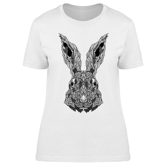Rabbit Head Tattoo T-Shirt Women -Image by Shutterstock, Female Small