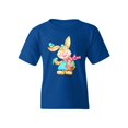 thumbnail image 1 of Rabbit Holding A Basket T-Shirt Juniors -Image by Shutterstock,  Medium, 1 of 4