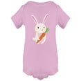 thumbnail image 1 of Rabbit Holding A Carrot Bodysuit Infant -Image by Shutterstock,  12 Months, 1 of 2