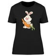 thumbnail image 1 of Rabbit Holding Carrot T-Shirt Women -Image by Shutterstock, Female XX-Large, 1 of 2