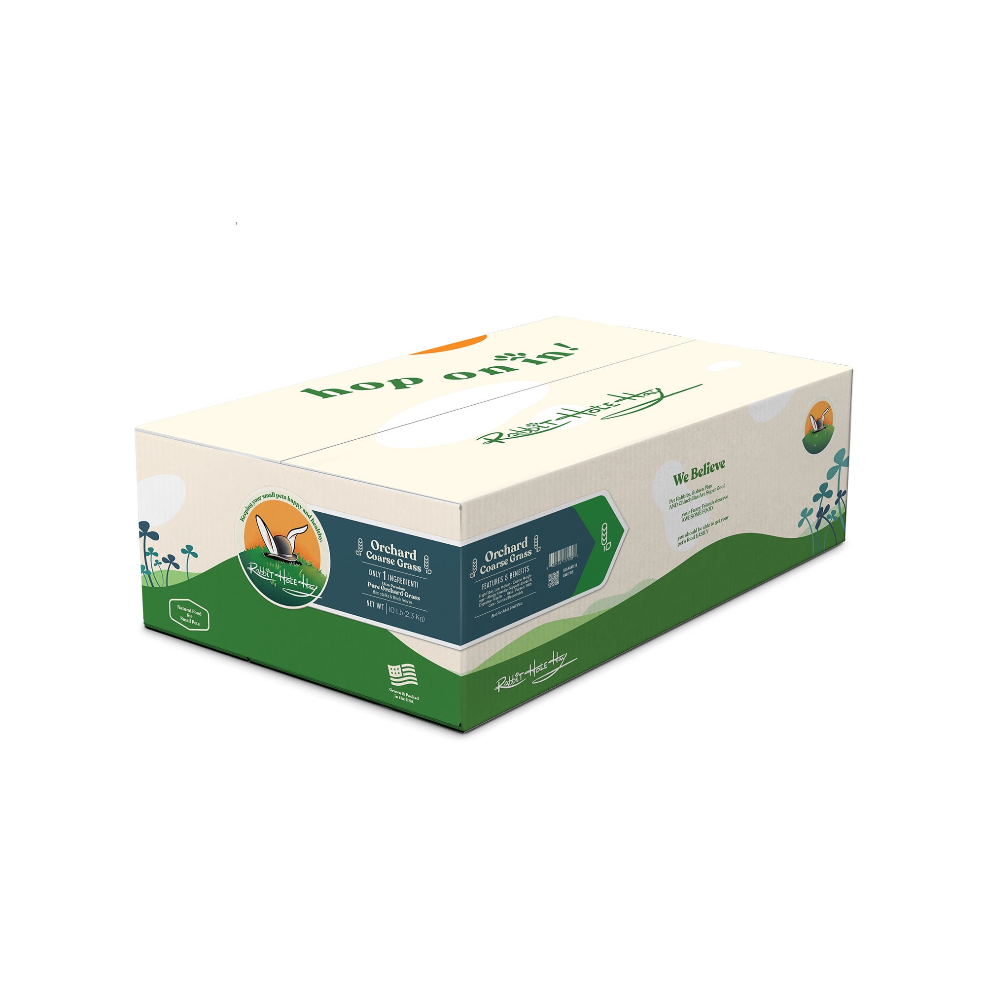 Rabbit Hole Hay, Ultra Premium Coarse Orchard Grass; 10lb box