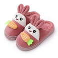 thumbnail image 1 of Rabbit House Shoes for Toddler Girls Boys Cute Anti-Slip Warm Fuzzy Animal Fluffy Indoor Bedroom Slippers, 1 of 7
