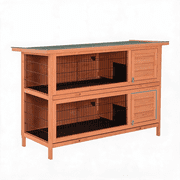 Rabbit Hutch Bunny Cage Wooden Pet House Small Animal Habitat