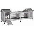 thumbnail image 1 of MEDEHOO Rabbit Hutch Indoor Outdoor Bunny Cage Upgrade Large Space for Rabbit,Guinea Pig,Bunny and Other Small Animals,On Wheels Move Easily., 1 of 7