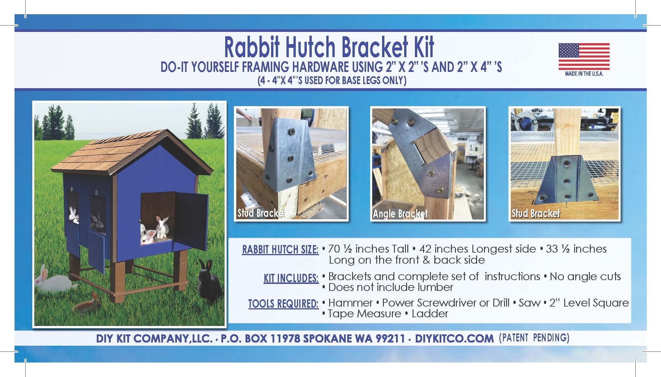 Rabbit Hutch. The Original Rabbit Hutch Bracket Kit by DIY Kit Company, LLC