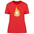 thumbnail image 1 of Rabbit In Flames Cartoon T-Shirt Women -Image by Shutterstock, Female Small, 1 of 2