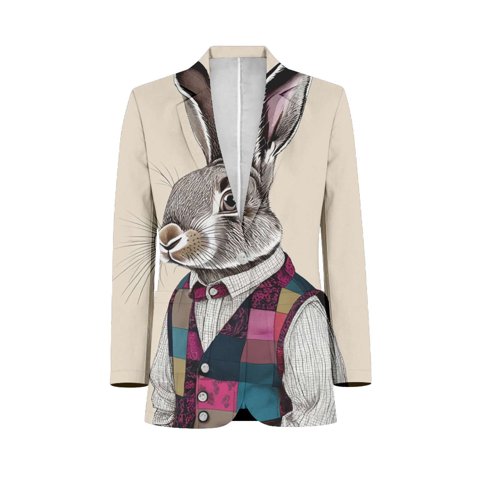 Till Rabbit Suit Rabbit In Patchwork Vest Mens Suits Shawl Collar Slim Fit Suit Mens ...