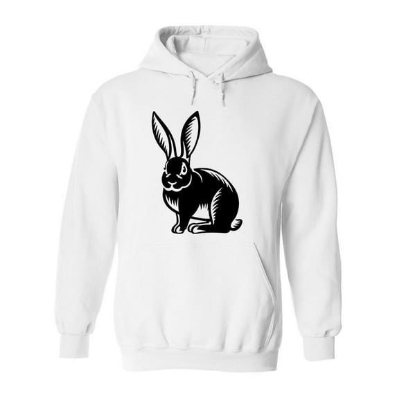 Rabbit Ink Drawing Hoodie Men -Image by Shutterstock, Male Medium