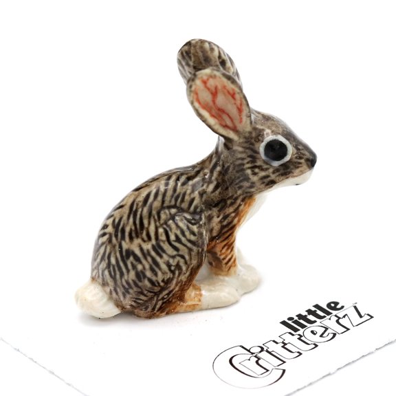 Rabbit - Jackrabbit "Bounder" - miniature porcelain figurine