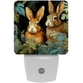 thumbnail image 1 of Rabbit LED Square Night Lights - Bright and Compact Bedroom or Bathroom Lighting Solution with Auto on/Off Sensor - Set of 2 Square Shaped Nightlights, 1 of 6