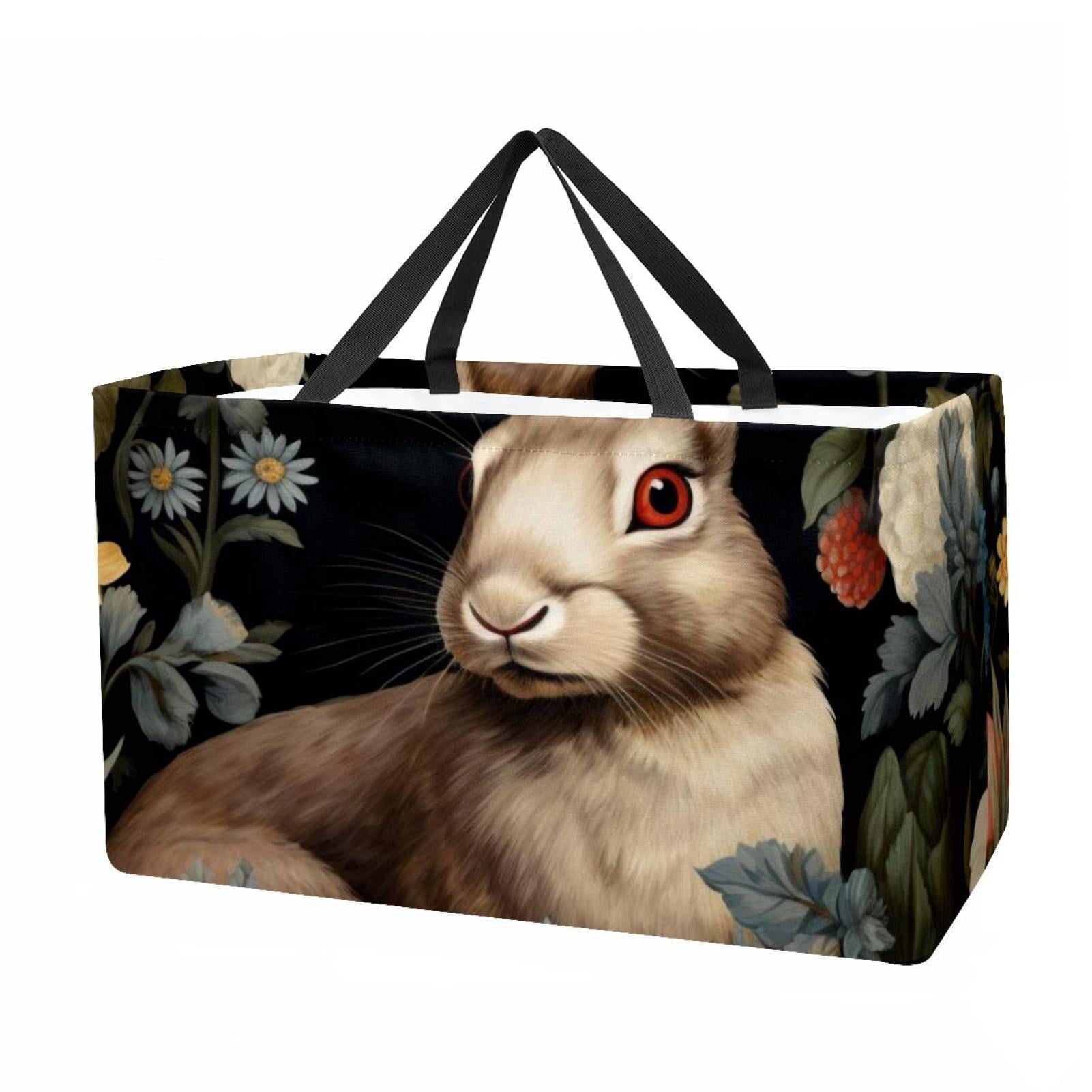 Rabbit Large Capacity Foldable Oxford Cloth Picnic Basket - Reusable ...