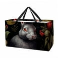 thumbnail image 1 of Rabbit Large Capacity Oxford Cloth Picnic Basket Reusable Laundry Bag Easter Basket Foldable Box, 1 of 7