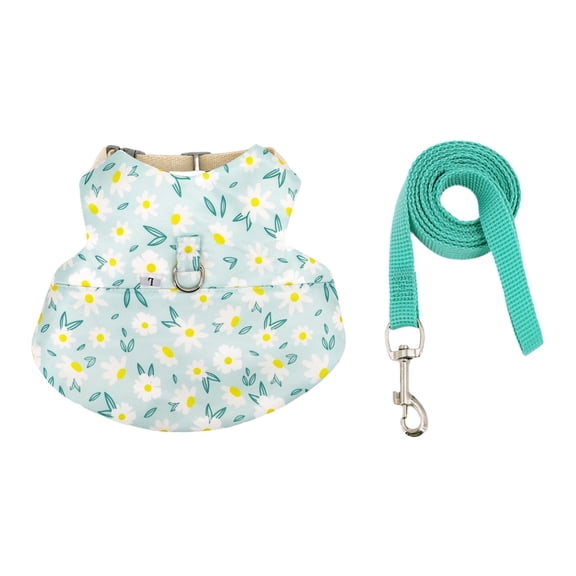 Rabbit Leash and Harness,Proof Walking Escape Cute Vest Breathable Rabbit Costumes for Bunny, Hiking, Training for Ferret Kitten Puppy Small Animals