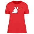 thumbnail image 1 of Rabbit Listening Sounds Cartoon T-Shirt Women -Image by Shutterstock, Female Small, 1 of 2