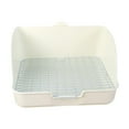 thumbnail image 1 of Rabbit Litter Box Cage Corner Tray Sturdy Grid Design Easy to Clean for Small Animals Bunny Guinea Pig Rats, 1 of 9