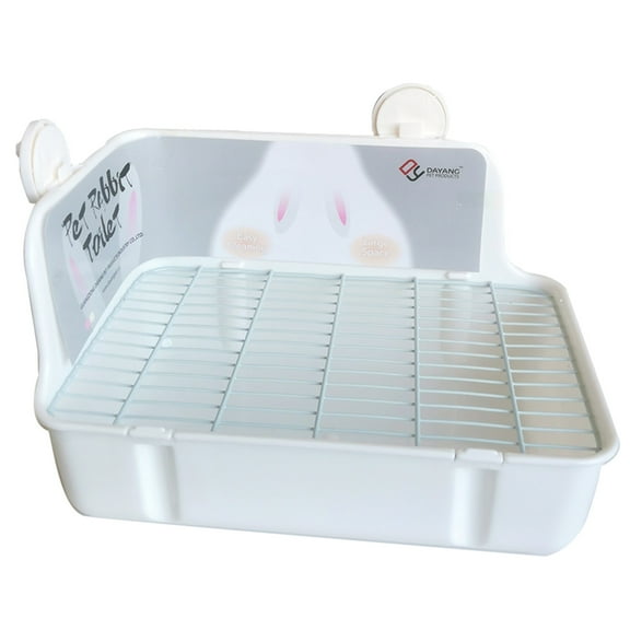 Rabbit Litter Box Corner Litter Pan Bedding Box Toilet Potty Trainer for Bunny Hamster Guinea Pig Critter Rodents