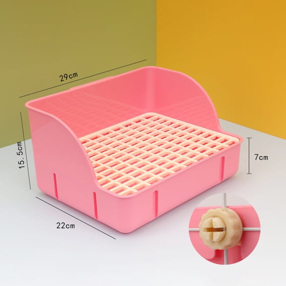 Rabbit Litter Box Pee Pan Tray Pet Toilet Corner Toilet Box Litter Pan Bunny Trainer for Small Animals Chinchillas Rats
