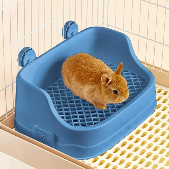 Rabbit Litter Box, Small Animals Litter Tray for Cage Detachable Bedding Litter Pan Potty Toilet Trainer Corner for Pet Rabbits Guinea Pigs Hamsters Chinchillas (Green)