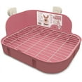 thumbnail image 1 of Rabbit Litter Box Toilet - Plastic Square Cage Box Potty Trainer for Small Animals, Rabbits, Guinea Pigs, Chinchillas, Ferrets, 1 of 4