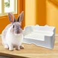 thumbnail image 1 of Rabbit Litter Box with High Baffle, Grid Pee Pan Tray for Chinchilla Hamster, 1 of 8