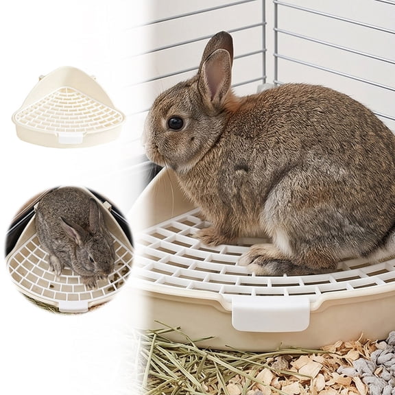 Rabbit Litter High Back Spray Guard Large Corner Pan For Bunny Small Animals Dog Must Have Items Airtight Dog Food Container Enclosed Scooter Mobility Stick Stretching Raised Toilet Seat with Handles