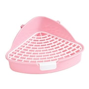 Rabbit Litter Pan Small Animal Potty Trainer for Hamster Chinchillas Ferrets Pink