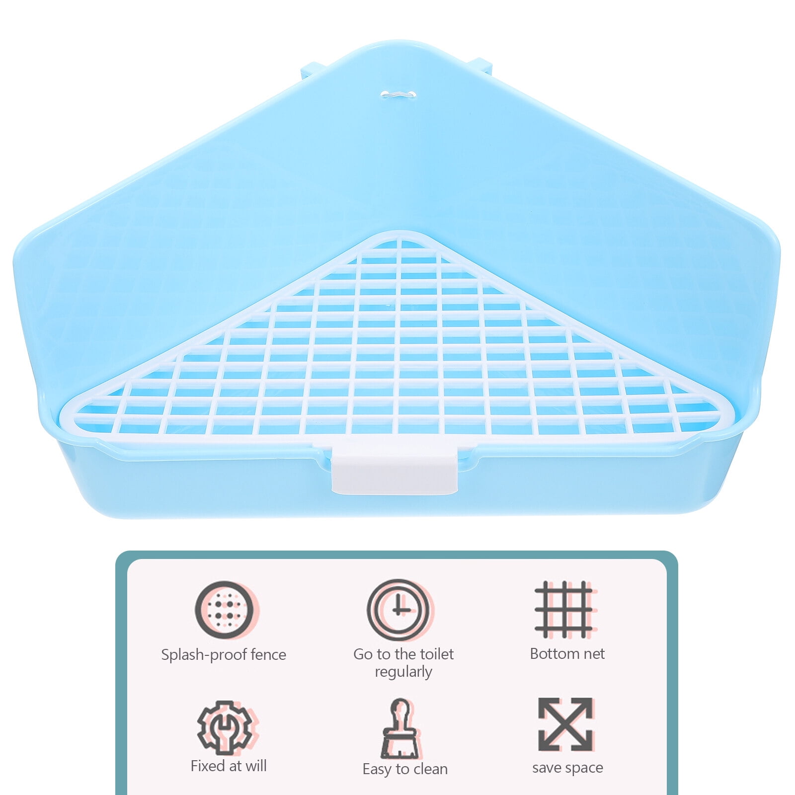 Rabbit Litter Toilet Box Cage Corner Pan Guineapet Toilet Triangle