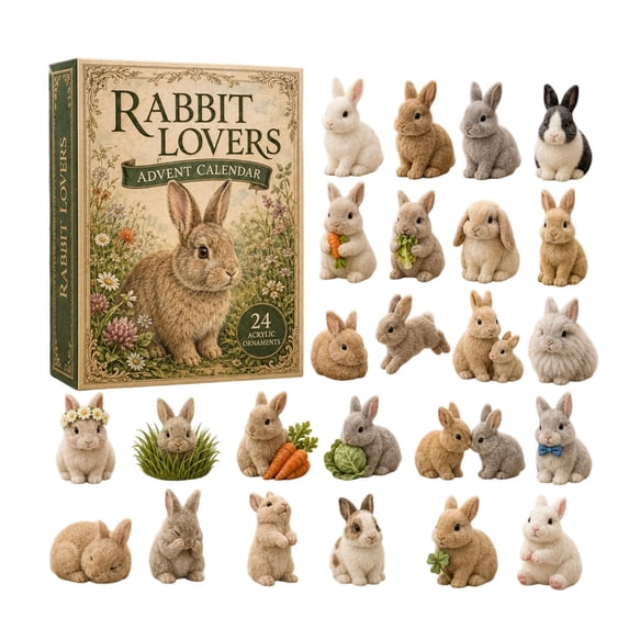 Rabbit Loves Advent Calendar 2026 24 Day Countdown Box with 24 Rabbit ...