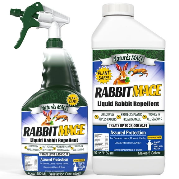 Rabbit MACE 40oz. Ready-to-Use Spray, Plus 40oz. Concentrate, Treats 29,400 Sq.Ft