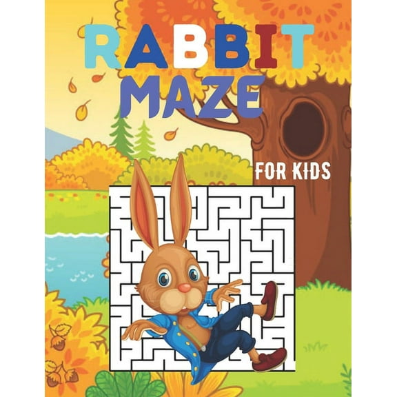 Rabbit Maze for Kids: A challenging koala fun maze for kids by solving mazes (Paperback)