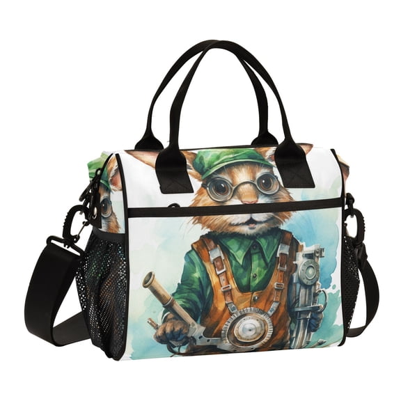 Rabbit Mechanician Engineer Cooler Bag Lunch Bag Soft Cooler Cooling Tote Insulated Lunch Box for Adult Men Women