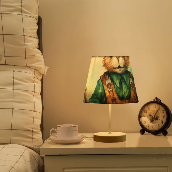 Rabbit Mechanician Engineer LED Desk Lamp Table Lamp USB Bedside Nightstand Small Lamp for Bedroom Living Room Kids Room