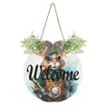 thumbnail image 1 of Rabbit Mechanician Engineer Welcome Sign for Front Door Wreath Door Sign for Farmhouse Porch Decoration Indoor Outdoor, 1 of 7