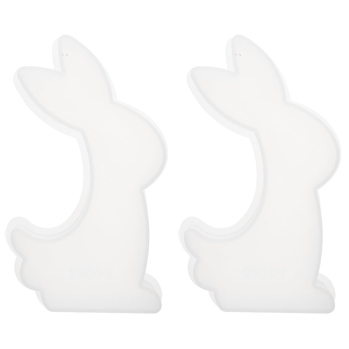 Rabbit Mold 2 PCS Handmade Shaped Crafts Resin Epoxy Plaster Bunny ...