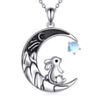 thumbnail image 1 of Rabbit Necklace S925 Sterling Silver Moon Bunny Pendant Animals Jewelry Gifts for Women Rabbit Lovers, 1 of 5
