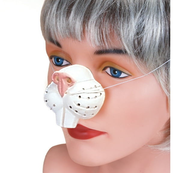 Star Power Easter Bunny Animal Costume Rabbit Nose, White, One-Size