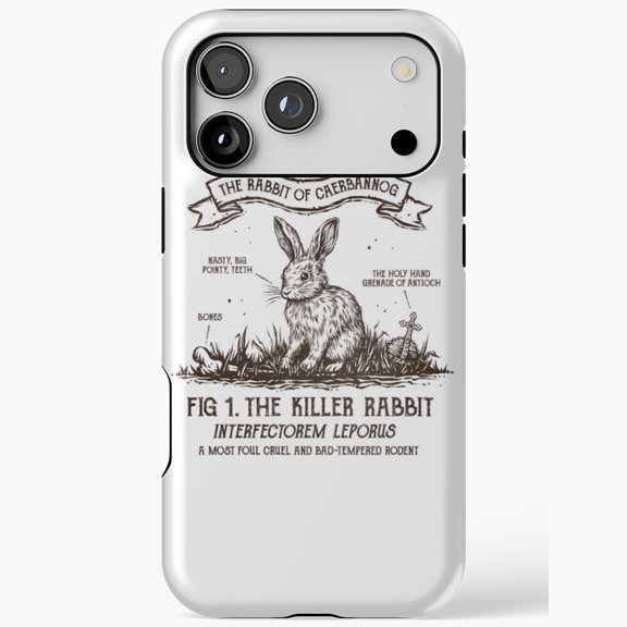 Rabbit Of Caerbannog Monty Python Holy Grail Killer iPhone Case 17 through 11 Pro Max