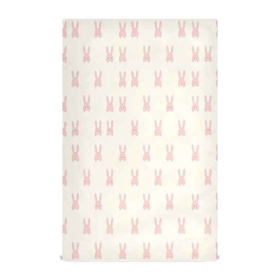 Rabbit Pattern Decorative Waffle Towel Kitchen Dishcloth 28x18in Multi-Use Tea Towel