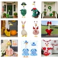 thumbnail image 1 of Rabbit-Patterned Porch Goose Outfit for Daily Holiday Halloween, Thanksgiving, Christmas, St. Patrick's Day, Easter, 4th of July Goose Outfits for Patio Yard Garden Decor, Porch Goose Decorations, 1 of 9