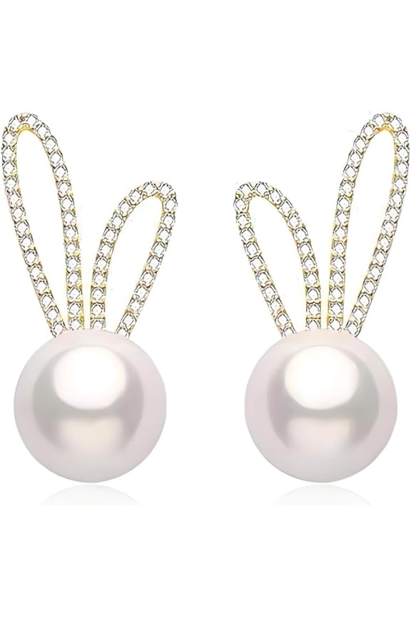 Rabbit Pearl Small Earrings for Women Rabbit Earring Tiny Rabbit Stud Earrings Bunny Animal Cartilage Small Studs Earring Carrot Cute Jewelry Gifts