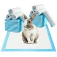 thumbnail image 1 of Rabbit Pee Pads, 13 x 18 20 Pcs Disposable Bunny Cage Liner Leak-Proof Absorbent Potty Training Pad with Quick-Dry Surface for Rabbit Guinea Pig Cat Puppy or Other Small Animals, 1 of 5