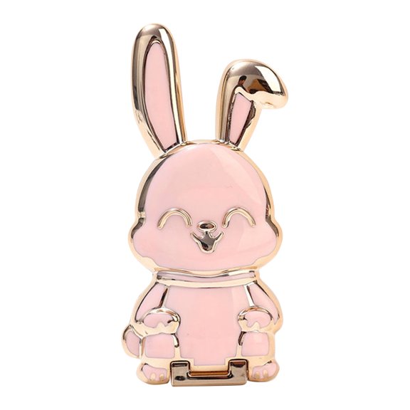 Rabbit Phone Case Stand Cute Cell Phone Stand, Adjustable Bunny Phone Stand For Desk, Thick Case Friendly Holder Compatible With Iphone, Kindle, Ipad, Switch, All Phones Pink