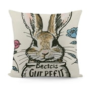 Rabbit Pillow CoversRabbit Gifts for Girls Rabbit Lovers Owners, Cute Rabbit Gifts, Rabbit Decor, Just a Girl Who Loves Rabbits Pillow Case, Bunny Pillow Cases