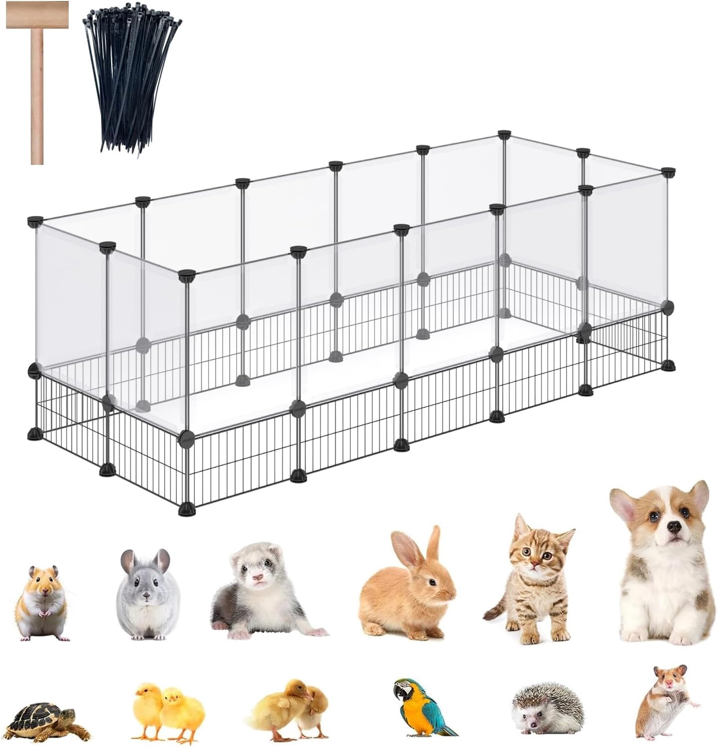 Visual Reference: Rabbit Playpen Guinea Pig Cages Hamster Cages Iron Net Bottom