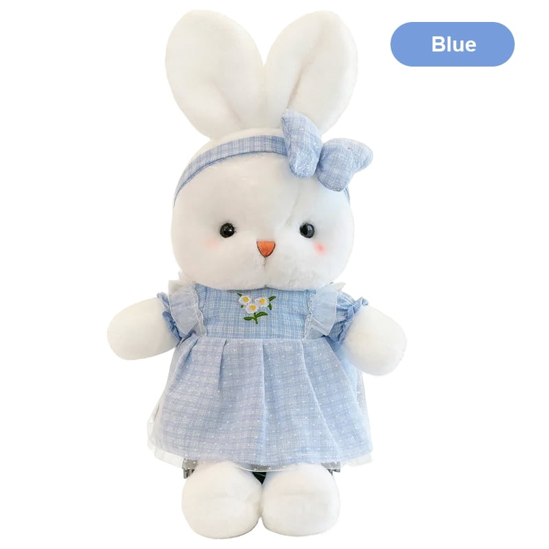 Rabbit Plush 15.75 inch Bunny Stuffed Animal Easter Soft Toys for Girls Boys Birthday Christmas Gifts - Blue