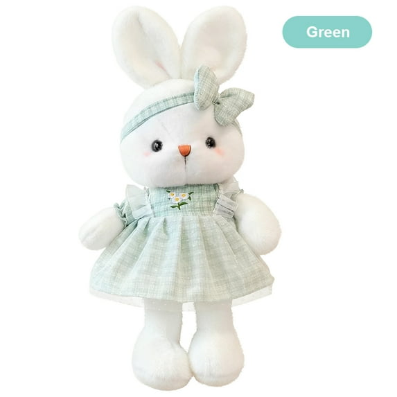 Rabbit Plush 15.75 inch Bunny Stuffed Animal Easter Soft Toys for Girls Boys Birthday Christmas Gifts - Green