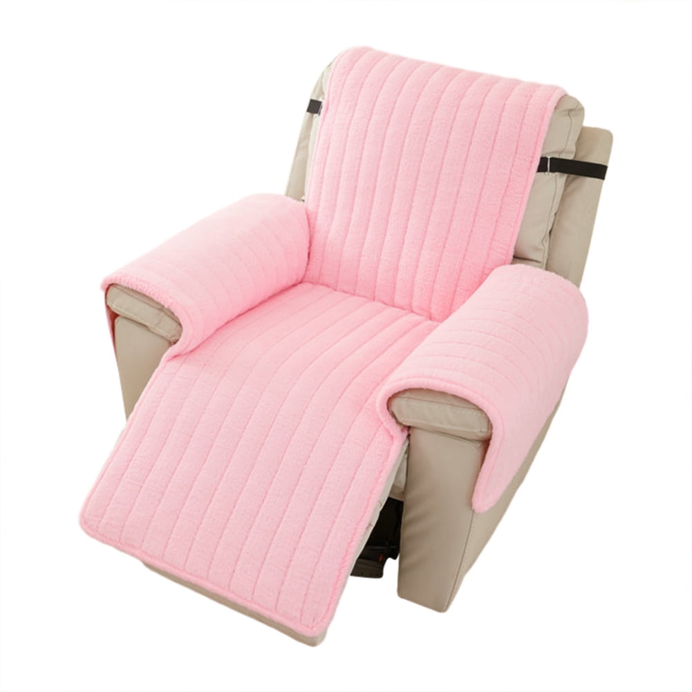 Rabbit Plush Recliner Cover Stretch Plush Soft Cover for Recliner Chair