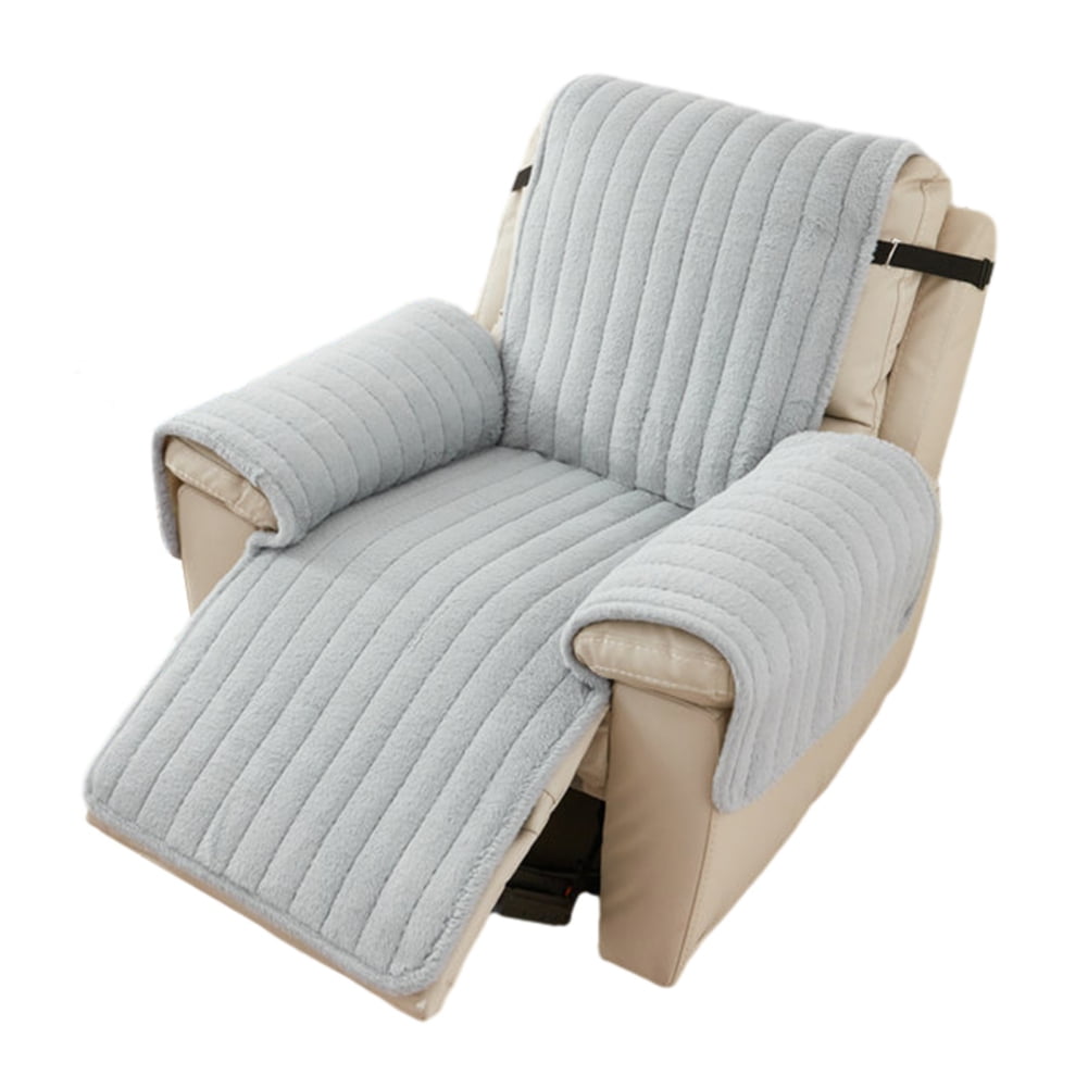 Rabbit Plush Recliner Sofa Cover, Washable Couch Cover with Elastic